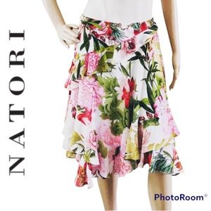 JOSIE NATORI | Paradise Floral Skirt